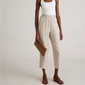 Quince Flax 100% Premium European Linen Ankle Pants, Size L
